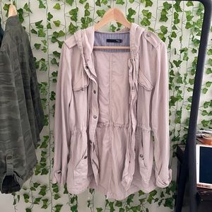 Cream colored utility jacket
